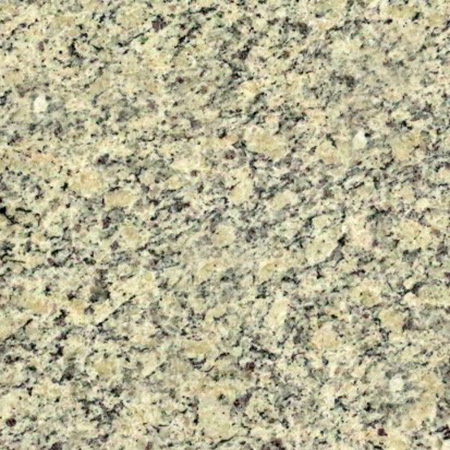 Giallo Cecilia granite sample with golden beige tones and brown speckling