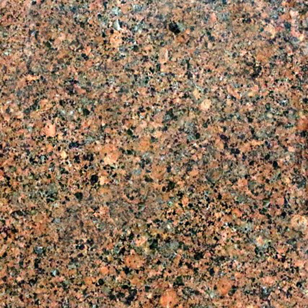 Kawa Red granite sample with deep red tones and black speckling