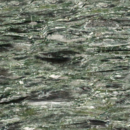 Ocean Green granite sample with deep green tones and flowing texture