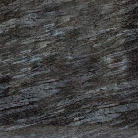 Orion Dark granite headstone with black base and silver accents