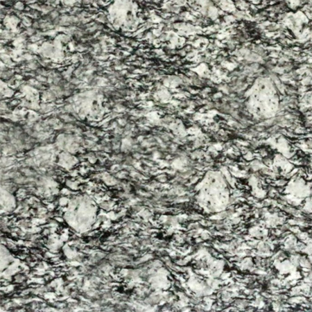 Spary White granite headstone with crisp white tones and fine speckling