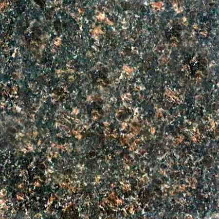 Tan Brown granite sample with chocolate brown tones and black flecks