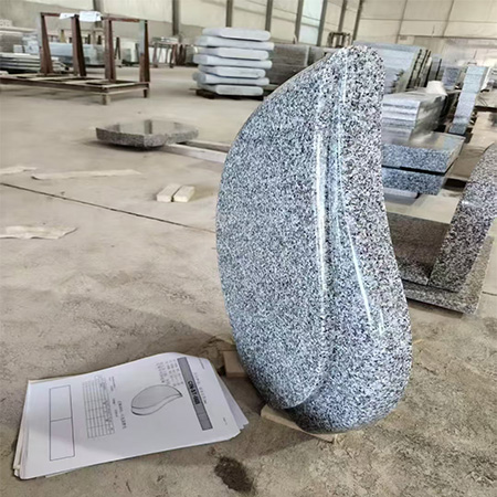 Teardrop Upright Sculpture Monument in Polished Granite
